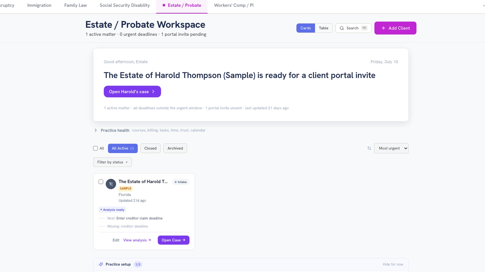 DocketBuddy demo preview