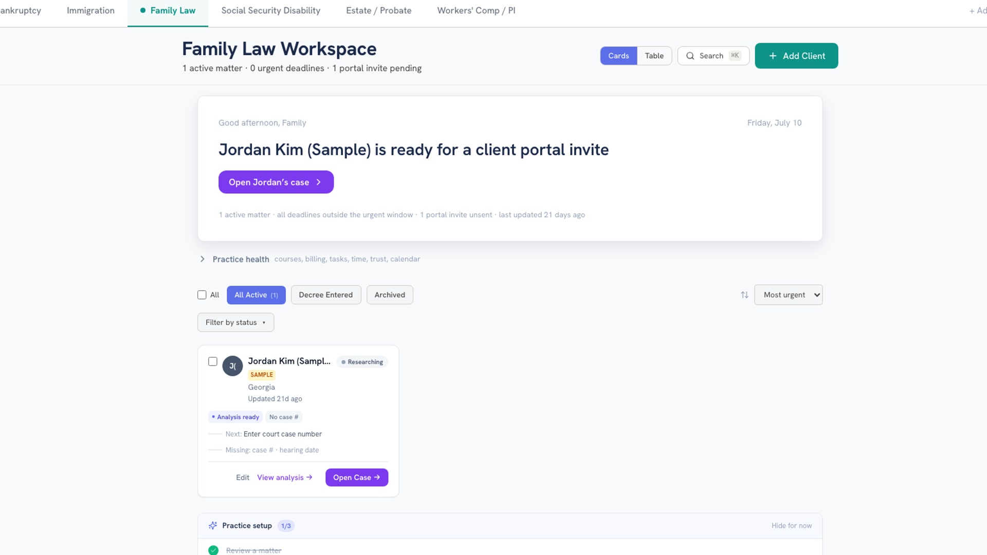 DocketBuddy demo preview