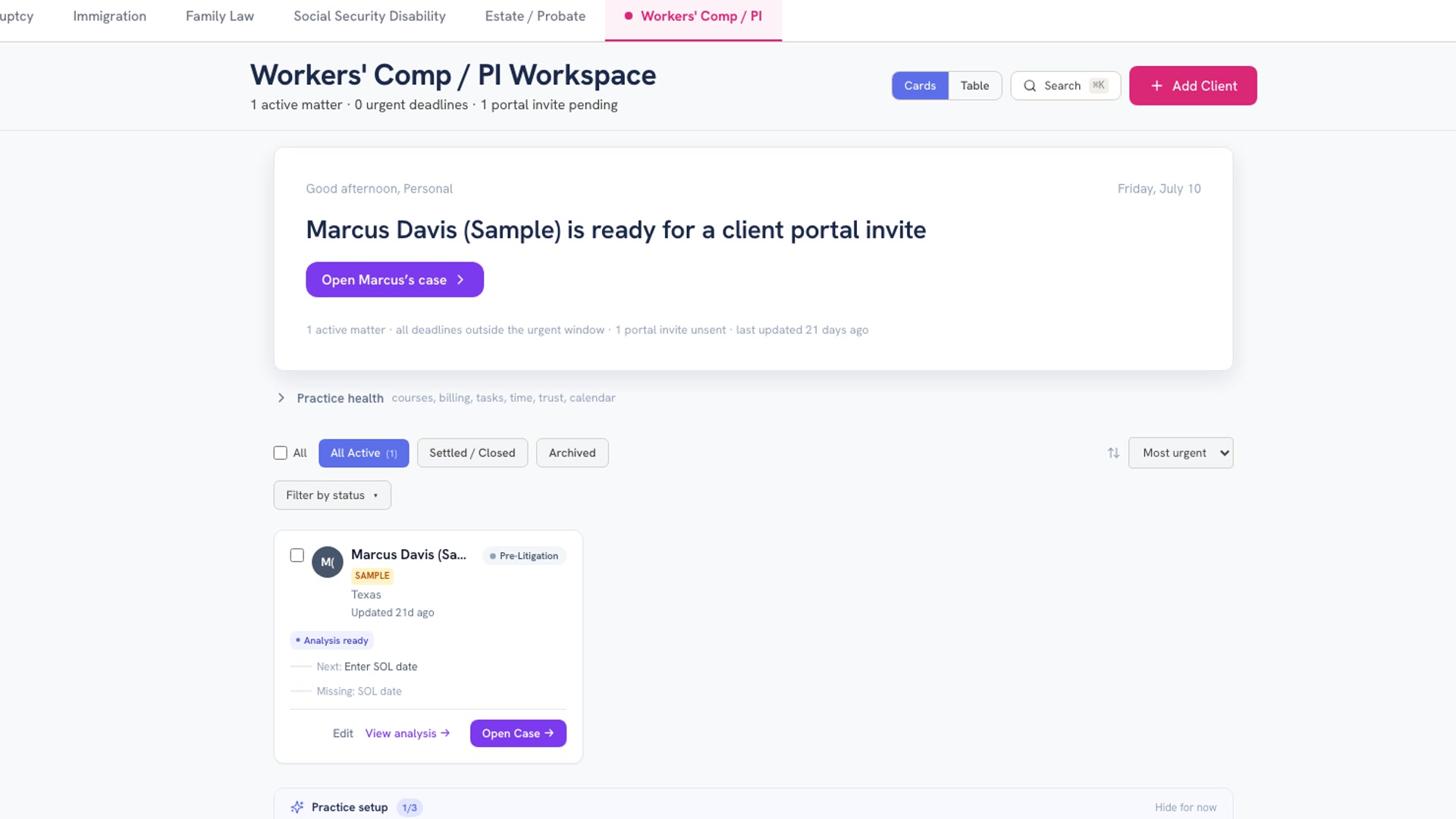 DocketBuddy demo preview